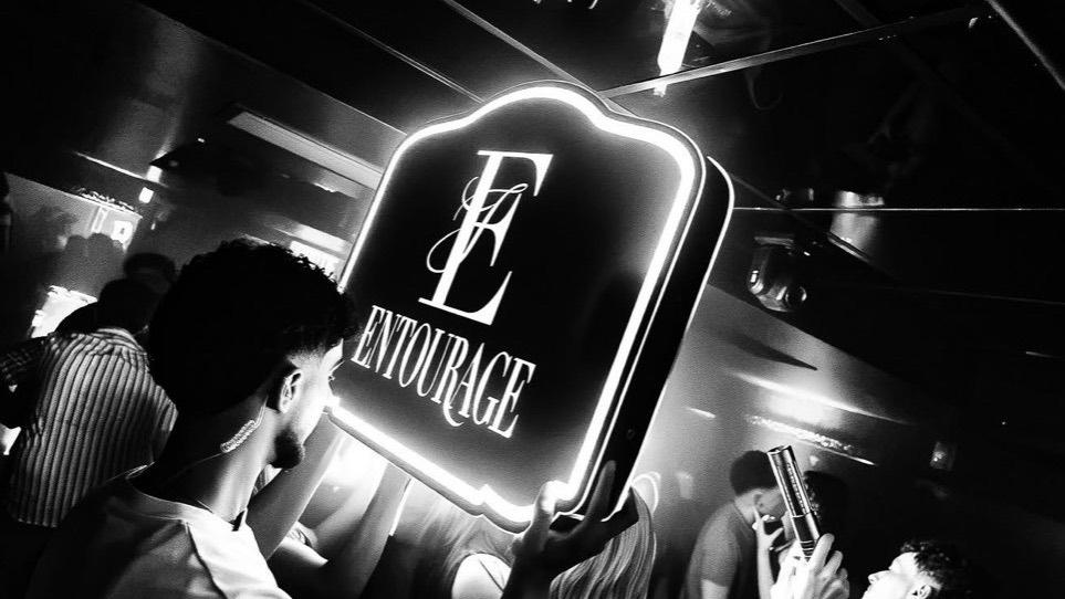 The Entourage sign on Rue Crescent, Montréal